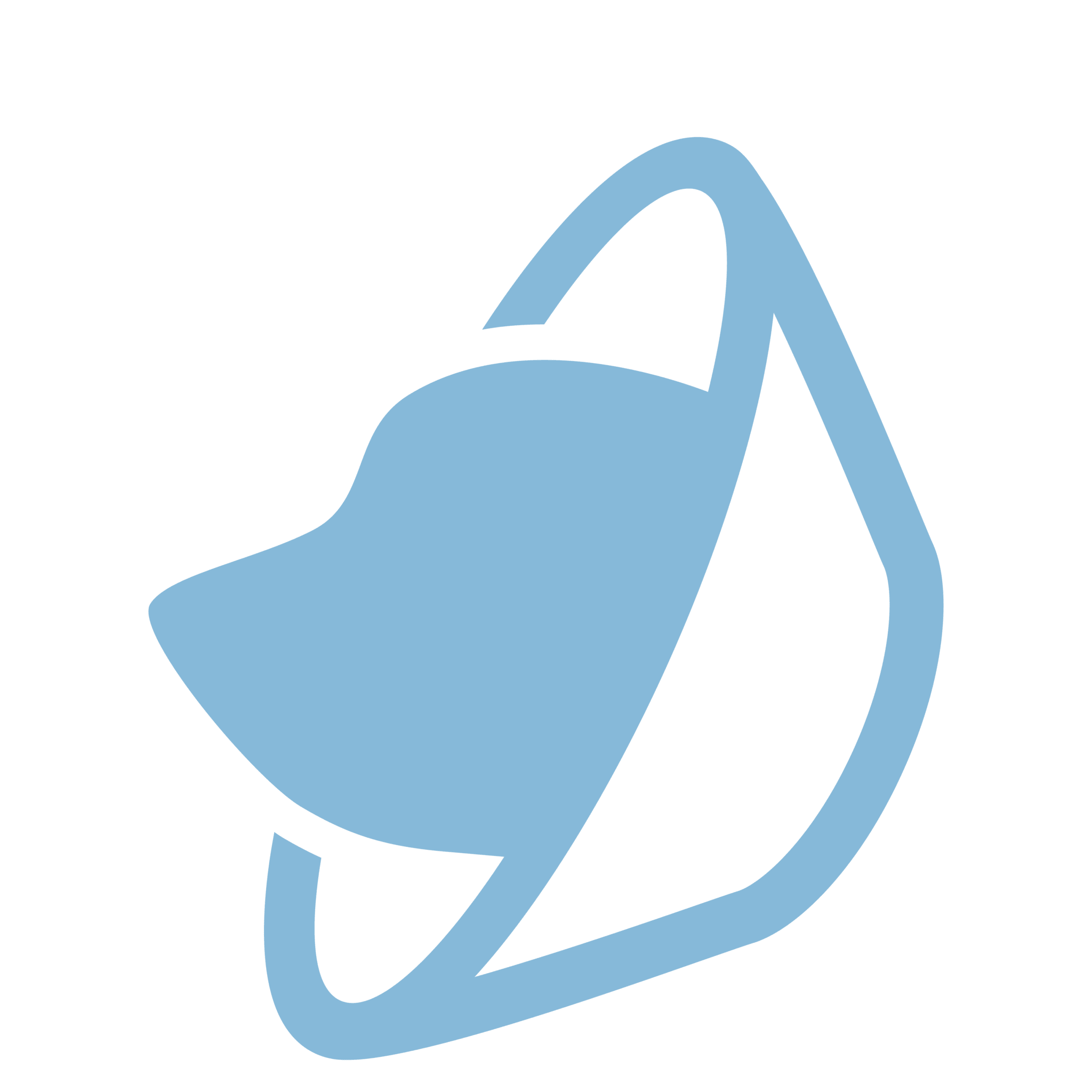 drawing of a dog wearing a cone in blue